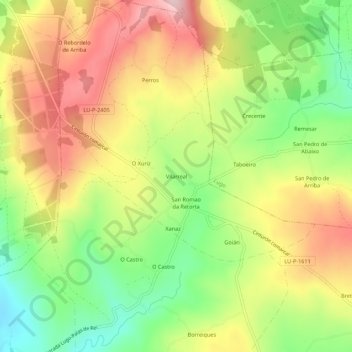 Mappa topografica Vilarreal, altitudine, rilievo
