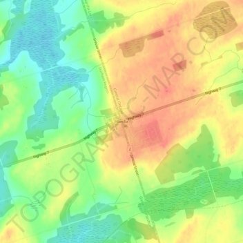 Mappa topografica Manilla, altitudine, rilievo