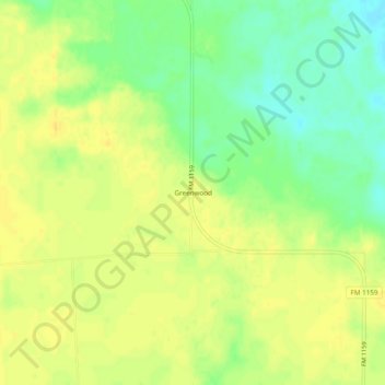 Mappa topografica Greenwood, altitudine, rilievo