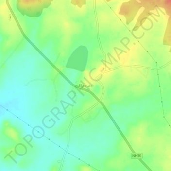 Mappa topografica Bastar, altitudine, rilievo
