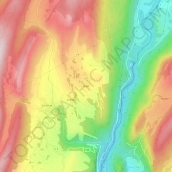 Mappa topografica Rupt, altitudine, rilievo