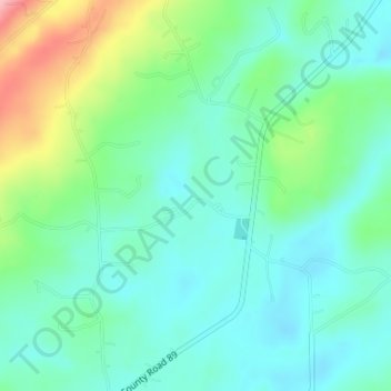 Mappa topografica Camp Sequoyah Dam, altitudine, rilievo