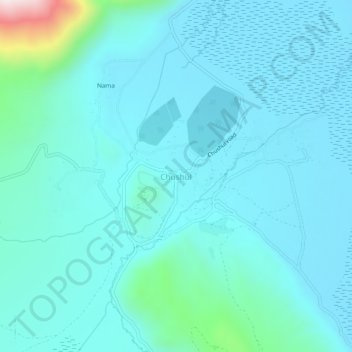 Mappa topografica Chushul, altitudine, rilievo