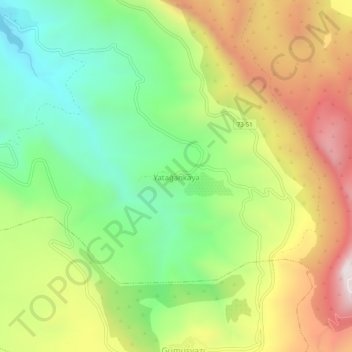 Mappa topografica Yatağankaya, altitudine, rilievo