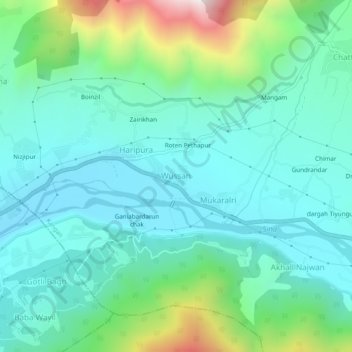 Mappa topografica Wussan, altitudine, rilievo