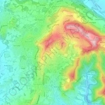 Mappa topografica Ca' Nova, altitudine, rilievo