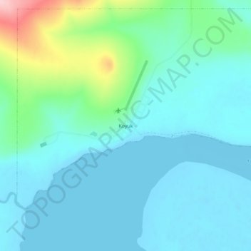 Mappa topografica Koyuk, altitudine, rilievo