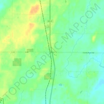 Mappa topografica Wallace, altitudine, rilievo