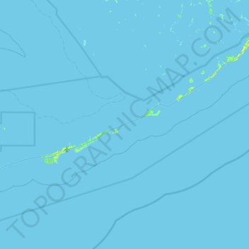 Mappa topografica Conch Key, altitudine, rilievo