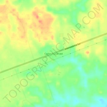 Mappa topografica Carlos Fitzcarrald, altitudine, rilievo