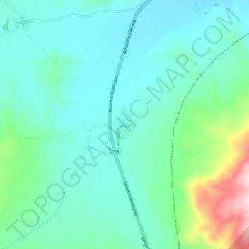 Mappa topografica Sapa, altitudine, rilievo