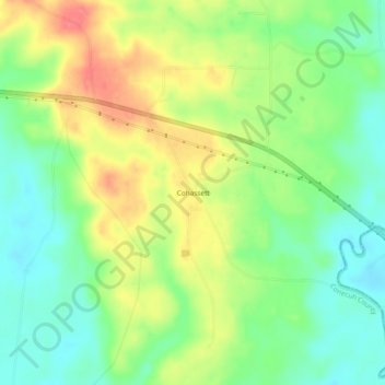 Mappa topografica Cohassett, altitudine, rilievo