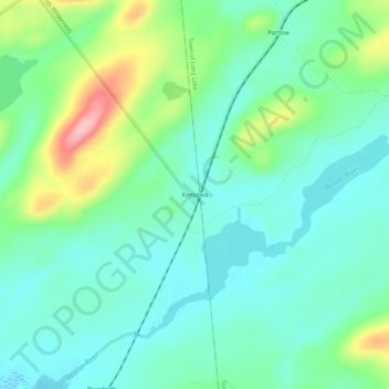 Mappa topografica Keepawa, altitudine, rilievo