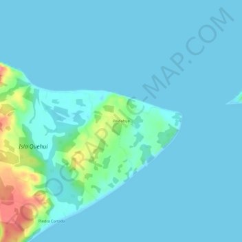 Mappa topografica Peldehue, altitudine, rilievo