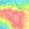 Mappa topografica Bellevue, altitudine, rilievo