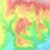 Mappa topografica Les Hautes Courennes, altitudine, rilievo