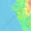 Mappa topografica Saint Armands Key, altitudine, rilievo