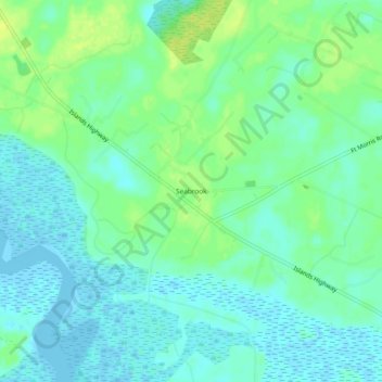 Mappa topografica Seabrook, altitudine, rilievo