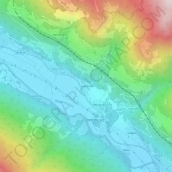 Mappa topografica Leutschach, altitudine, rilievo