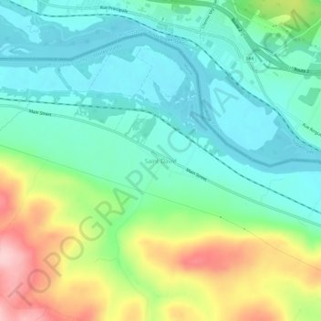 Mappa topografica Saint David, altitudine, rilievo