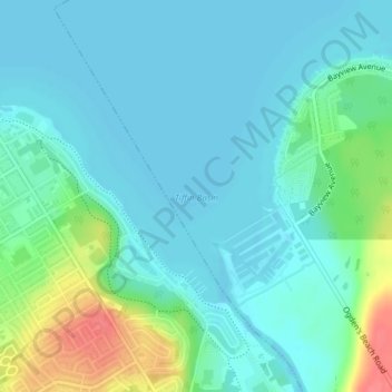 Mappa topografica Tiffin Basin, altitudine, rilievo