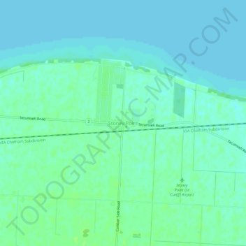 Mappa topografica Stoney Point, altitudine, rilievo