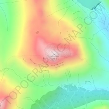Mappa topografica Ben Vane, altitudine, rilievo