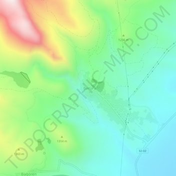 Mappa topografica Barla, altitudine, rilievo