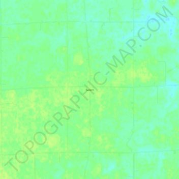 Mappa topografica Salem, altitudine, rilievo