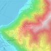 Mappa topografica Monte Tre Croci, altitudine, rilievo