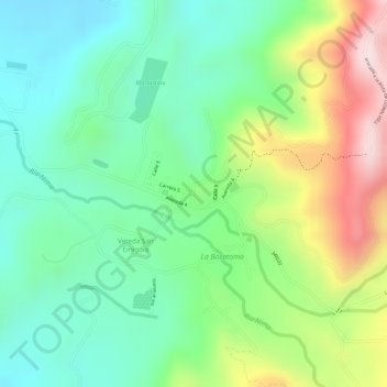 Mappa topografica Potrerillo, altitudine, rilievo