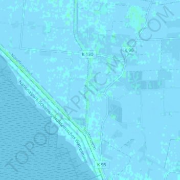 Mappa topografica Althorsbüll, altitudine, rilievo