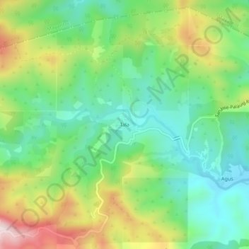 Mappa topografica Tala, altitudine, rilievo
