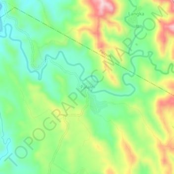 Mappa topografica Palale, altitudine, rilievo