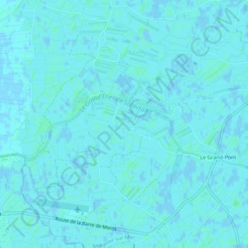Mappa topografica Le Baraud, altitudine, rilievo