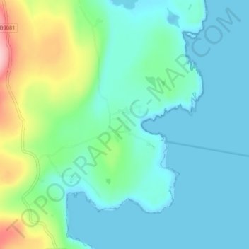 Mappa topografica Aywick, altitudine, rilievo