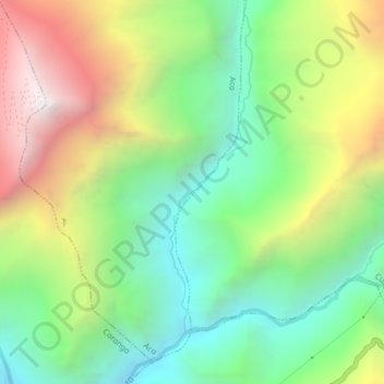 Mappa topografica Provincia de Corongo, altitudine, rilievo