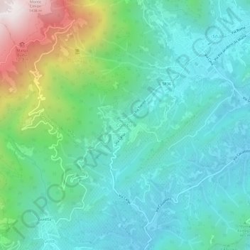 Mappa topografica Combài, altitudine, rilievo