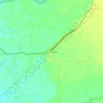 Mappa topografica Batangan, altitudine, rilievo