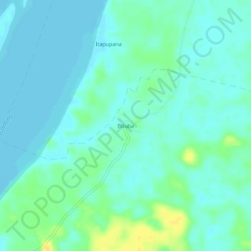Mappa topografica Bituba, altitudine, rilievo