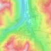 Mappa topografica Le Chatelard, altitudine, rilievo