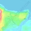 Mappa topografica Aptera, altitudine, rilievo