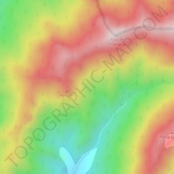Mappa topografica La Roble, altitudine, rilievo