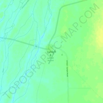 Mappa topografica Jundah, altitudine, rilievo