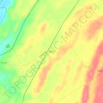 Mappa topografica Bigelow, altitudine, rilievo