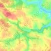 Mappa topografica Bodérias, altitudine, rilievo
