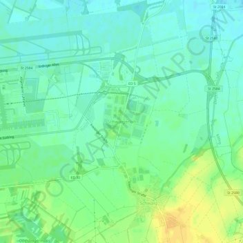 Mappa topografica Schwaigerloh, altitudine, rilievo