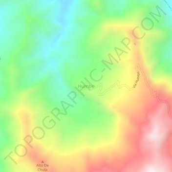 Mappa topografica Humbo, altitudine, rilievo
