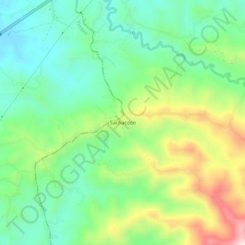 Mappa topografica Sachacoco, altitudine, rilievo