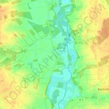 Mappa topografica Bühren, altitudine, rilievo